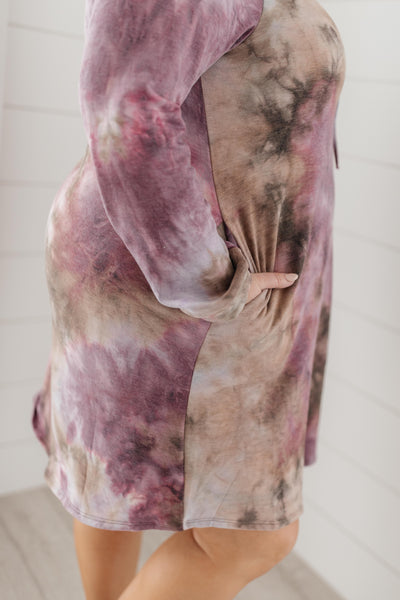 Tie Dye With A Hood Dress