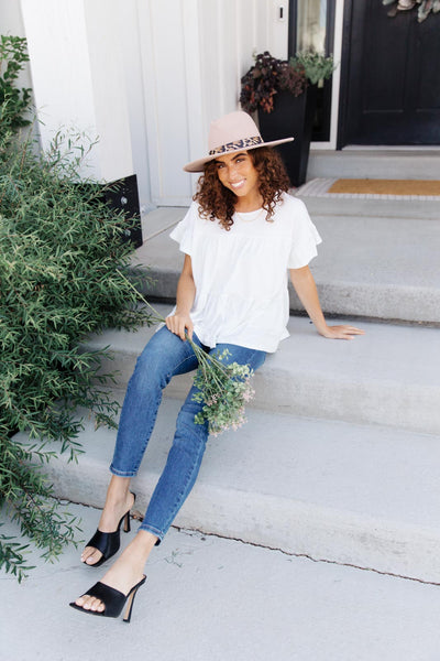 Tiered Top in White