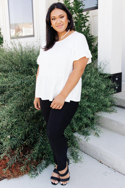 Tiered Top in White