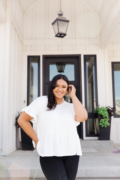 Tiered Top in White