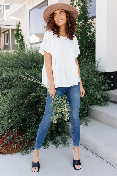 Tiered Top in White