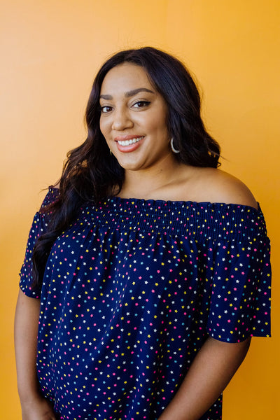 Tiny Twinkling Top In Navy