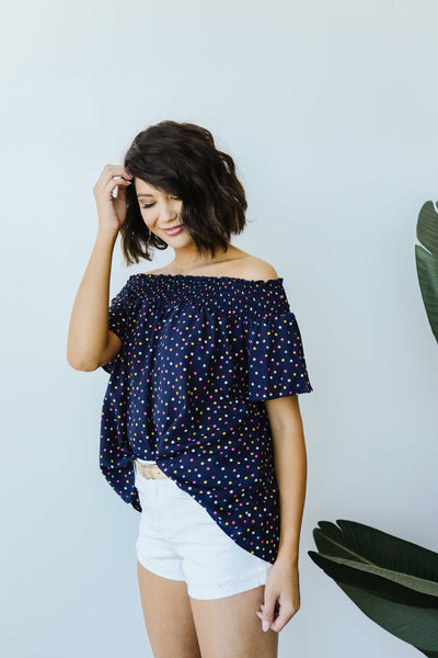 Tiny Twinkling Top In Navy