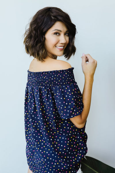 Tiny Twinkling Top In Navy