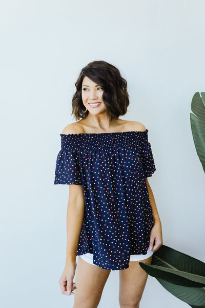 Tiny Twinkling Top In Navy