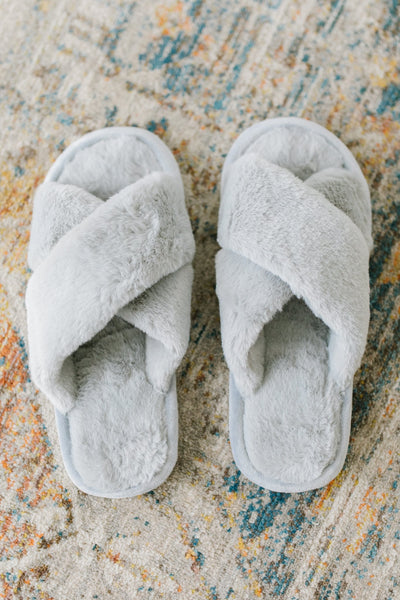 Toasty But Mostly Cozy Gray Slippers