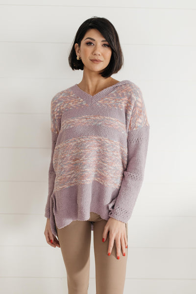 Too Soft To Handle Hooded Sweater in Lavender