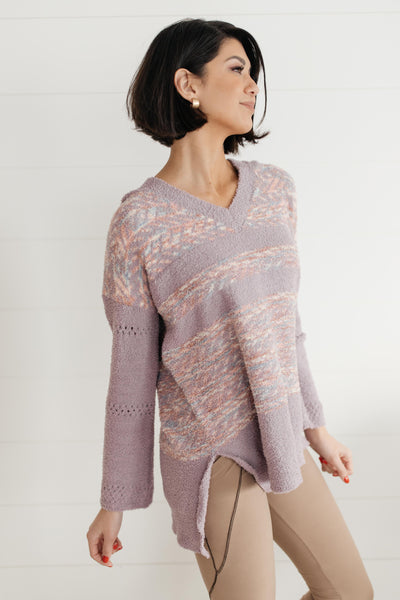 Too Soft To Handle Hooded Sweater in Lavender