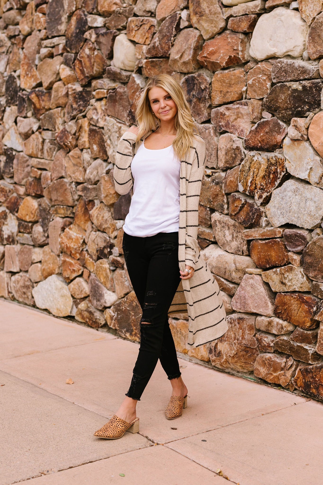 Top Of The Class Taupe Cardi