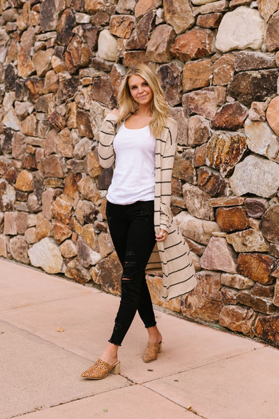 Top Of The Class Taupe Cardi