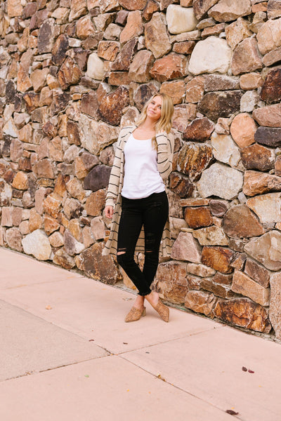 Top Of The Class Taupe Cardi