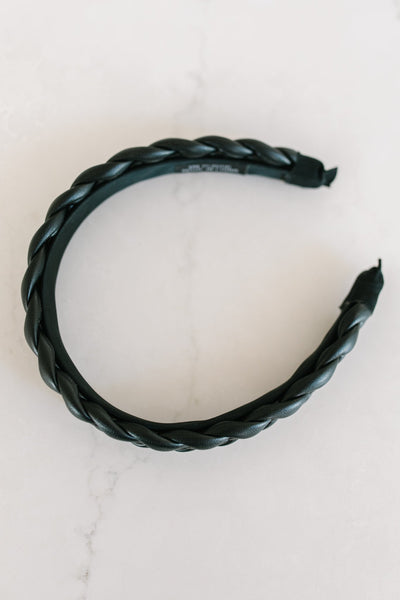 Topside Braided Headband in Black