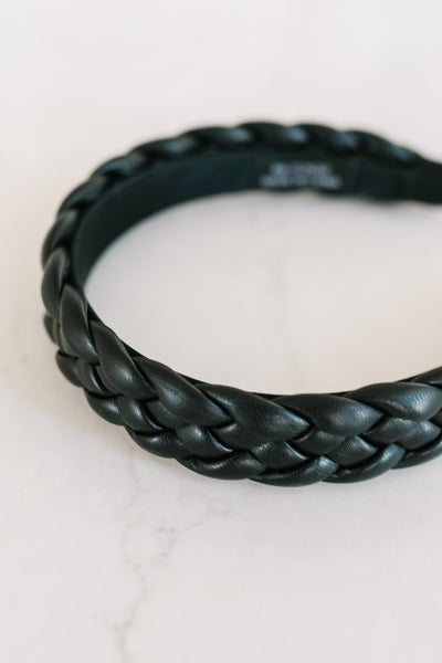 Topside Braided Headband in Black