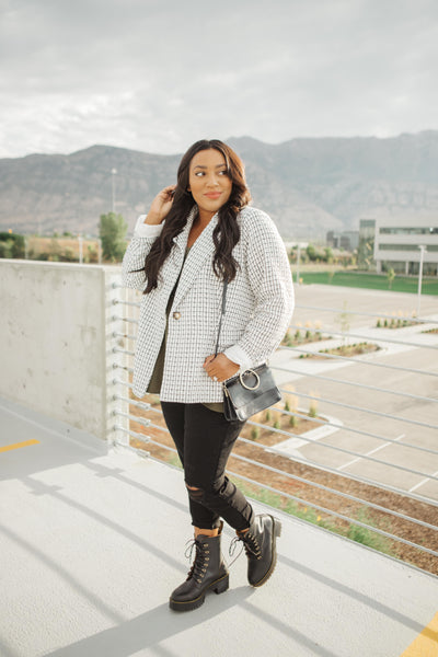 Tweedle Dee-lightful Tweed Blazer In Ivory