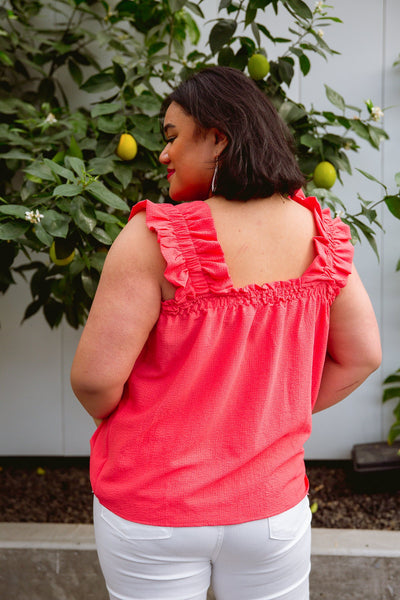 Uptown Top in Coral