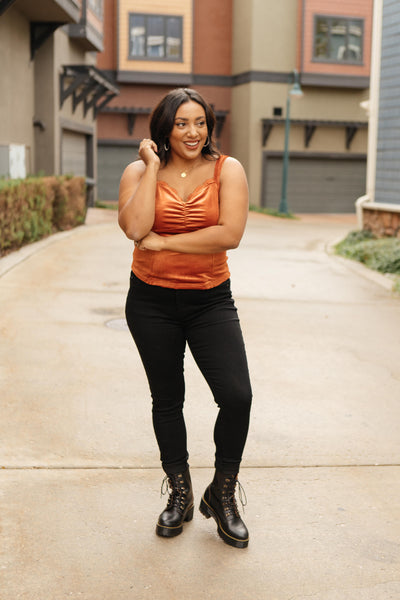 Velvet Vixen Camisole In Burnt Orange