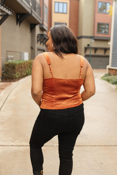 Velvet Vixen Camisole In Burnt Orange