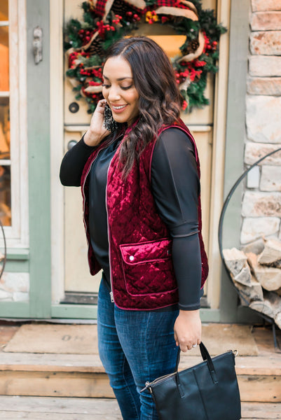 Velvet Luxury Quilted Vest