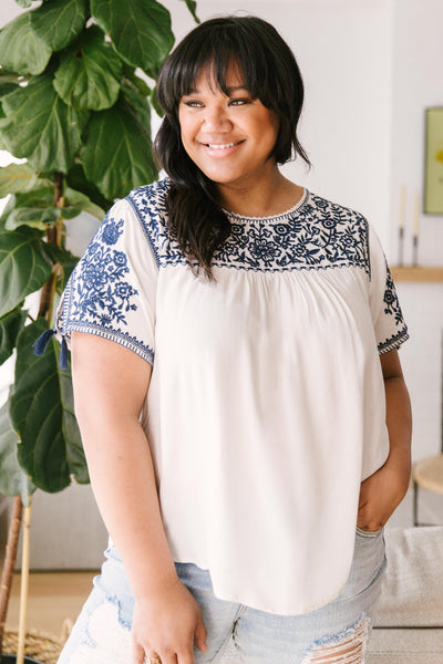 Wanderlust Embroidered Blouse