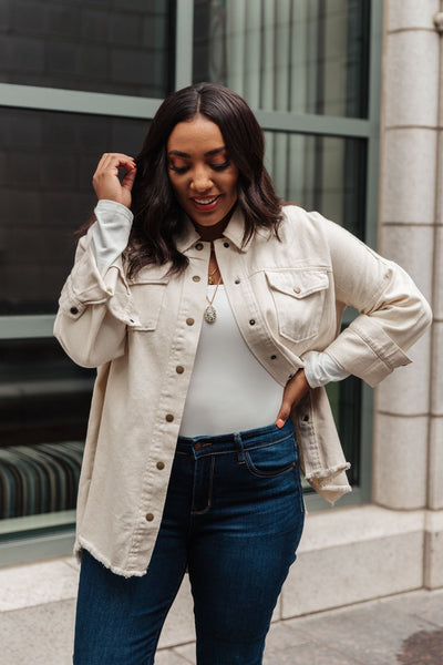 Western Calling Top in Oatmeal