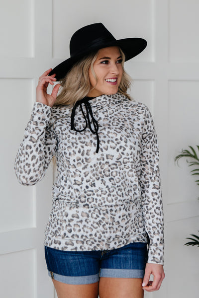 White Leopard Hoodie