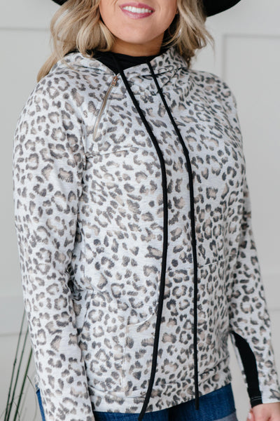 White Leopard Hoodie