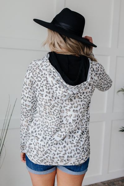 White Leopard Hoodie