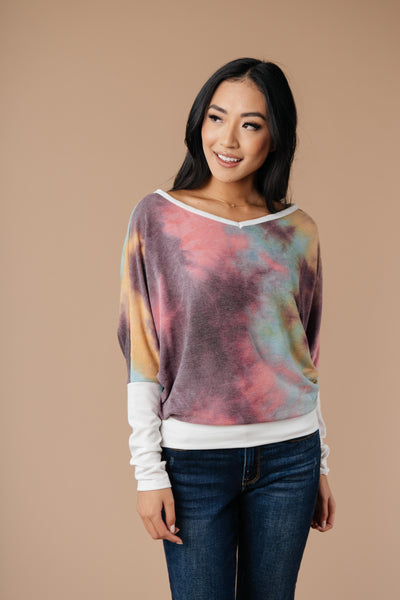 Whitney Wide V Tie Dye Pullover