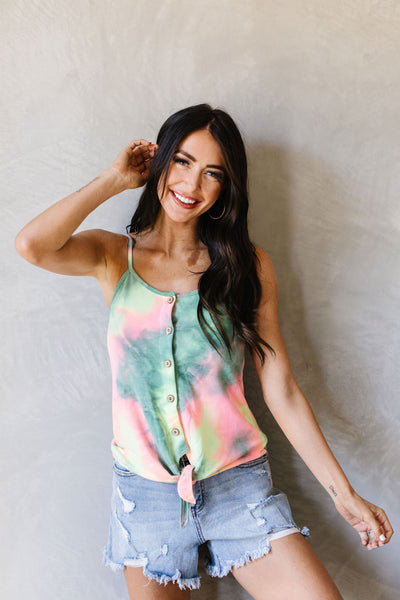 Wild N Tie Dyed Tank Green