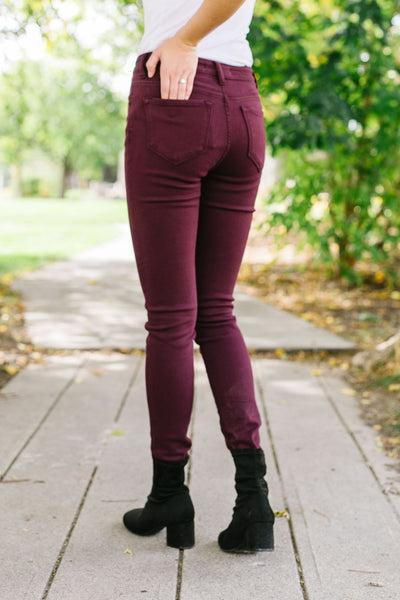 Wine And Dine Colored Jeans