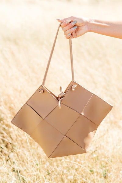 Woven Tote in Brown