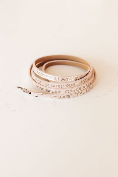 You Are Beautiful Wrap Around Bracelet