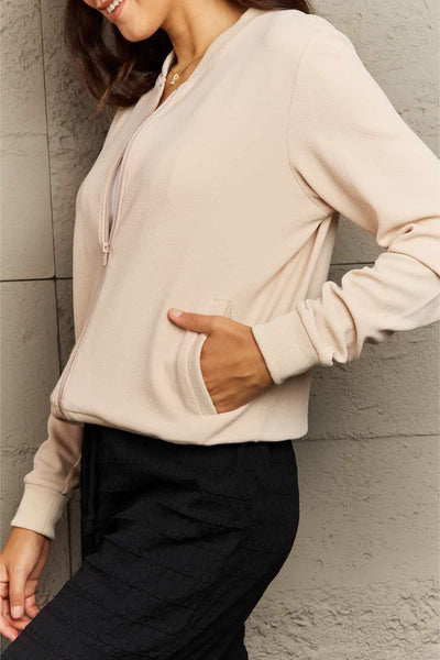 Ninexis Plaid Round Neck Long Sleeve Jacket - 4 color options!