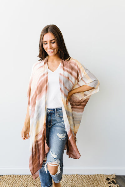 Afterglow Streaked Kimono