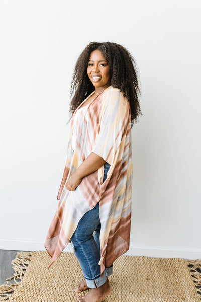 Afterglow Streaked Kimono