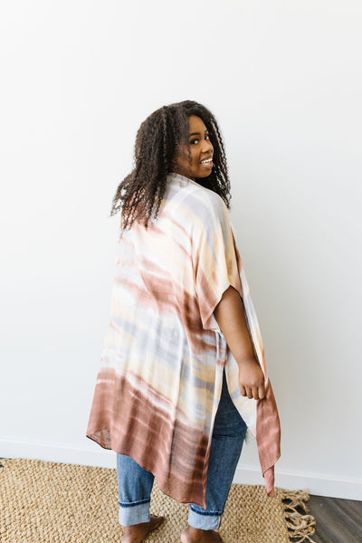 Afterglow Streaked Kimono