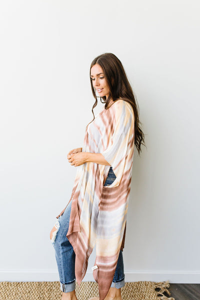 Afterglow Streaked Kimono