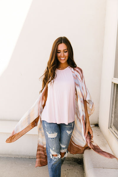 Afterglow Streaked Kimono