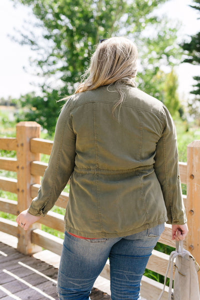 Atlas Tencel Anorak In Olive