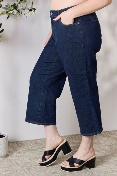 Judy Blue High Waist Cropped Wide Leg Jeans