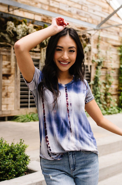 Bamboo Blues Tie Dye Top