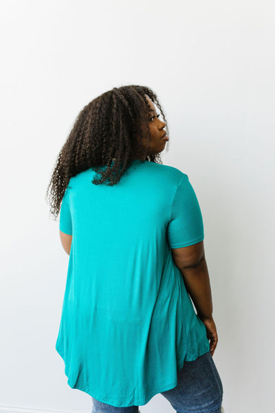 Bamboo Knit Top In Teal