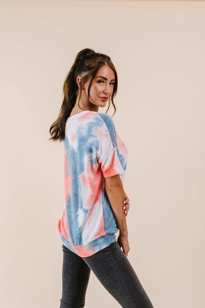 Beyond Blue Tie Dye V-Neck