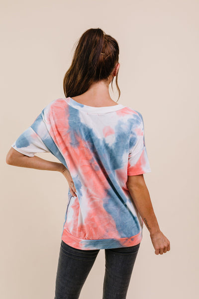 Beyond Blue Tie Dye V-Neck