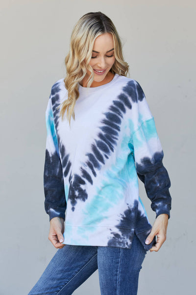 Tie-Dye Side Slit Sweatshirt