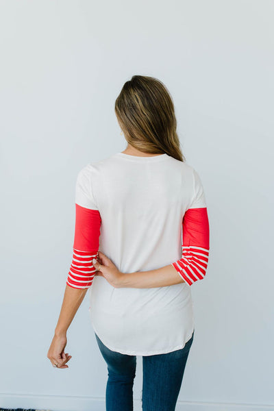 Block Talk Top In Red