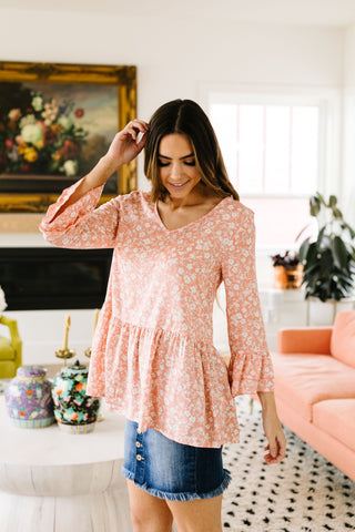 Blushing Rose Ruffled Top