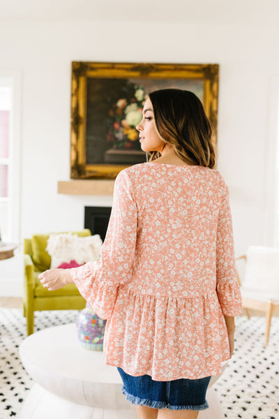 Blushing Rose Ruffled Top