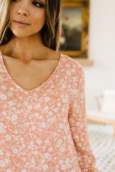 Blushing Rose Ruffled Top