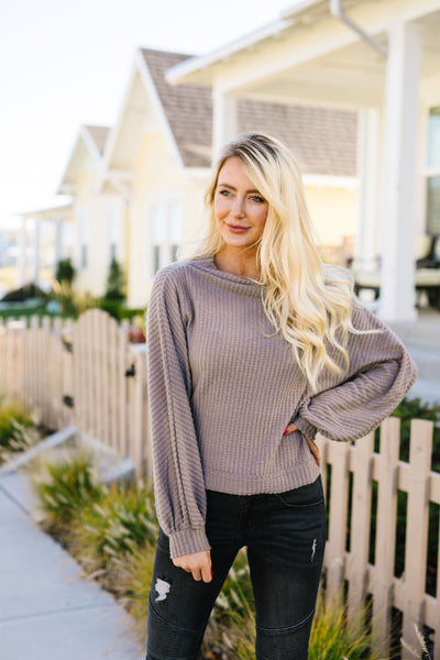 Bubble Sleeve Off The Shoulder Top